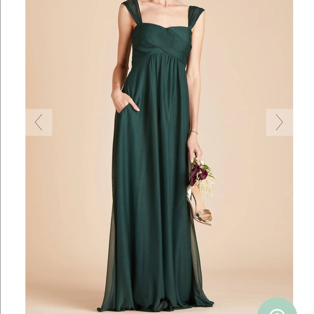 Birdy grey small emerald green floor length dress